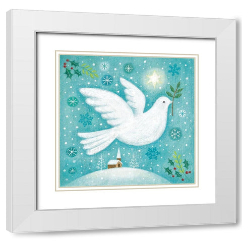 Peace On Earth White Modern Wood Framed Art Print with Double Matting by Cave, Joanne