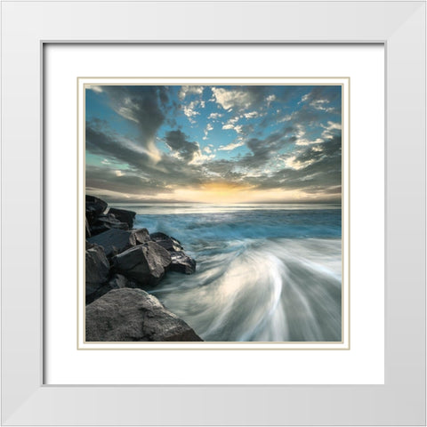 California White Modern Wood Framed Art Print with Double Matting by Delimont, Danita
