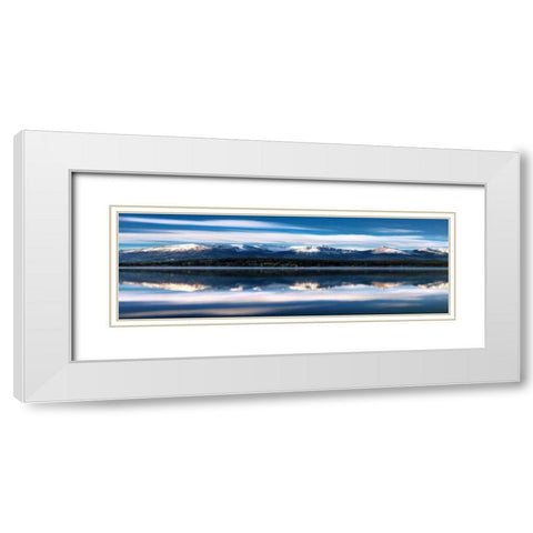 Pyramid Lake White Modern Wood Framed Art Print with Double Matting by Delimont, Danita