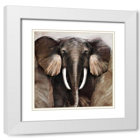 Majestic Encounter White Modern Wood Framed Art Print with Double Matting by Manning, Ruane