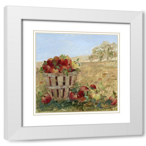 Apple Picking III White Modern Wood Framed Art Print with Double Matting by Swatland, Sally