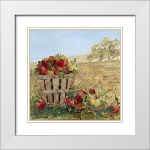 Apple Picking III White Modern Wood Framed Art Print with Double Matting by Swatland, Sally