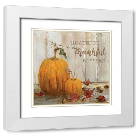 Pumpkin Patch I White Modern Wood Framed Art Print with Double Matting by Swatland, Sally