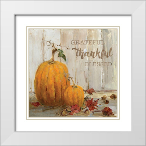 Pumpkin Patch I White Modern Wood Framed Art Print with Double Matting by Swatland, Sally