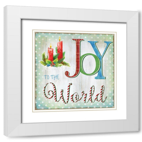 Candle Joy White Modern Wood Framed Art Print with Double Matting by Nan