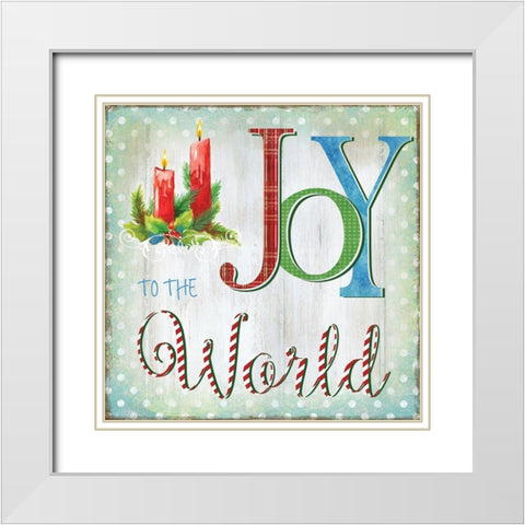 Candle Joy White Modern Wood Framed Art Print with Double Matting by Nan