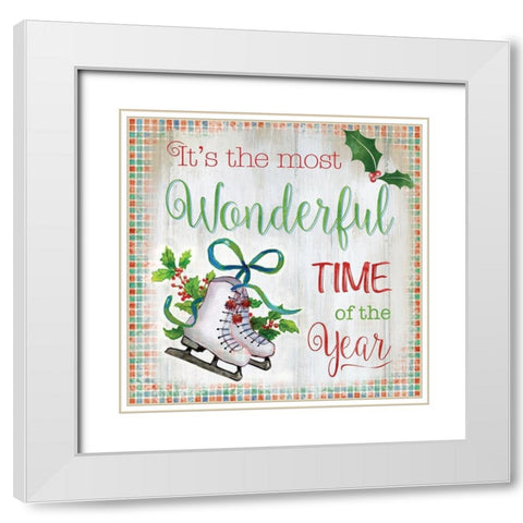 Wonderful Time White Modern Wood Framed Art Print with Double Matting by Nan