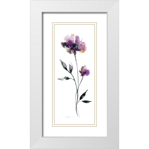 Perfect Purple I White Modern Wood Framed Art Print with Double Matting by Robinson, Carol