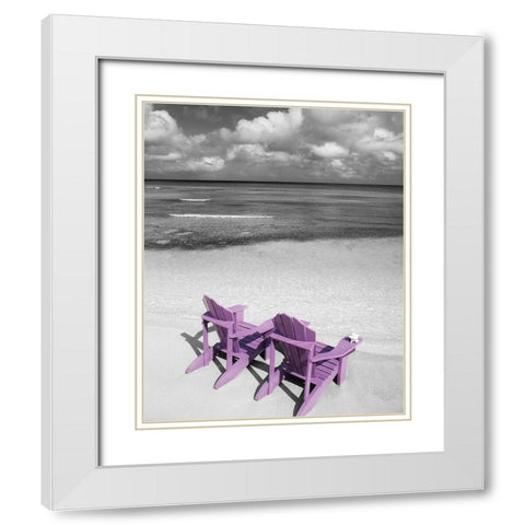 Beach Getaway White Modern Wood Framed Art Print with Double Matting by Delimont, Danita
