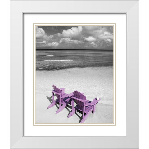Beach Getaway White Modern Wood Framed Art Print with Double Matting by Delimont, Danita