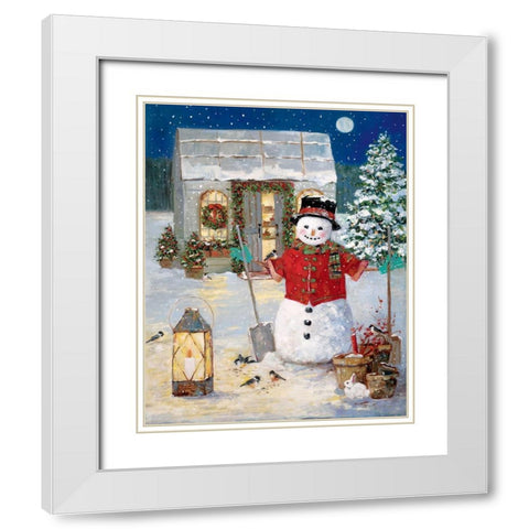 Holiday Garden White Modern Wood Framed Art Print with Double Matting by Swatland, Sally