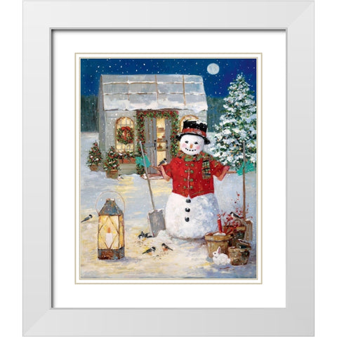 Holiday Garden White Modern Wood Framed Art Print with Double Matting by Swatland, Sally