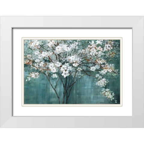 Natures Promise White Modern Wood Framed Art Print with Double Matting by Nan