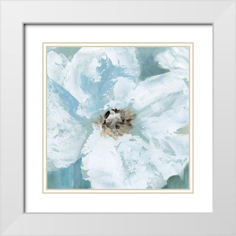 Poppy Impression White Modern Wood Framed Art Print with Double Matting by Nan
