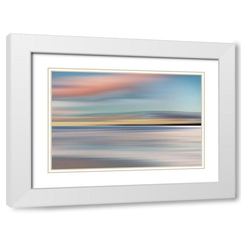 Honey Twilight White Modern Wood Framed Art Print with Double Matting by Calascibetta, Mike