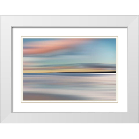 Honey Twilight White Modern Wood Framed Art Print with Double Matting by Calascibetta, Mike