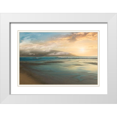 Island Mist White Modern Wood Framed Art Print with Double Matting by Calascibetta, Mike