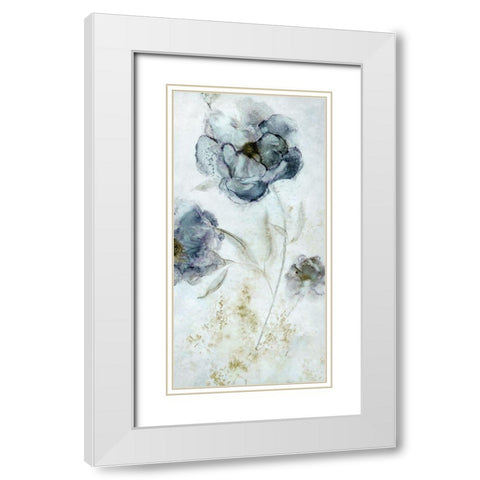 Morning Peony White Modern Wood Framed Art Print with Double Matting by Robinson, Carol