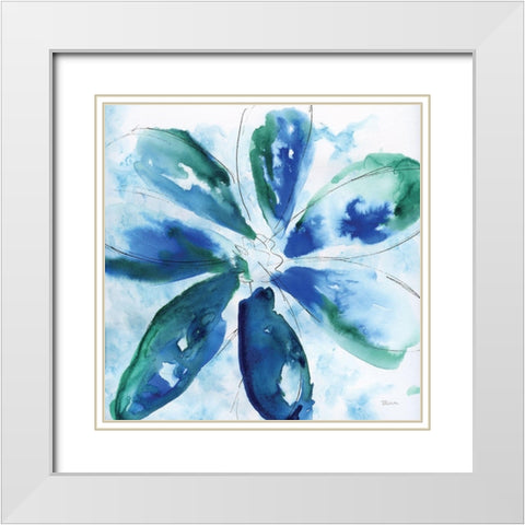 Be Bold Blue I White Modern Wood Framed Art Print with Double Matting by Craven, Katrina