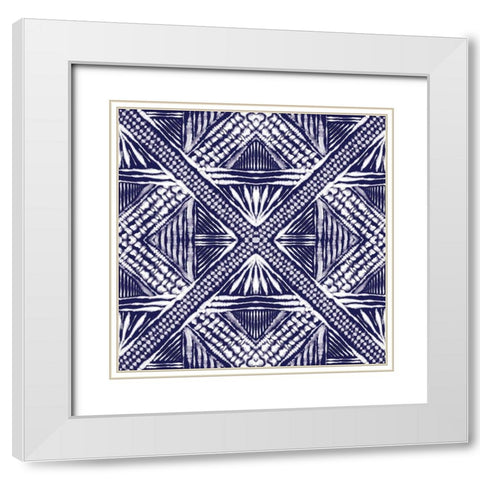 Inky Kaleidoscope White Modern Wood Framed Art Print with Double Matting by Murray, Amanda