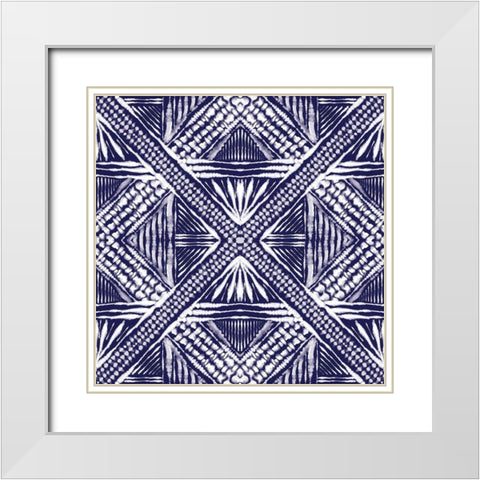 Inky Kaleidoscope White Modern Wood Framed Art Print with Double Matting by Murray, Amanda