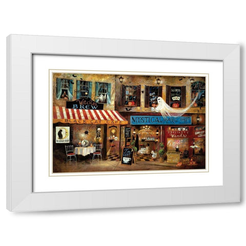 Mystical Magic Shop White Modern Wood Framed Art Print with Double Matting by Manning, Ruane