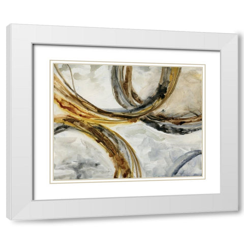 Emboldened Abstract White Modern Wood Framed Art Print with Double Matting by Nan