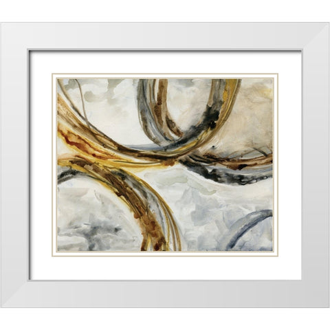 Emboldened Abstract White Modern Wood Framed Art Print with Double Matting by Nan