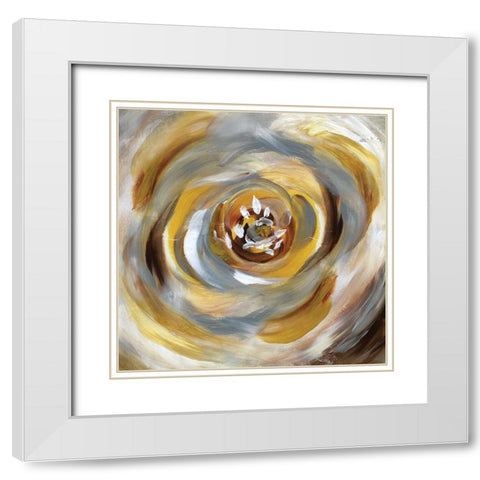 Emboldened Bloom White Modern Wood Framed Art Print with Double Matting by Nan