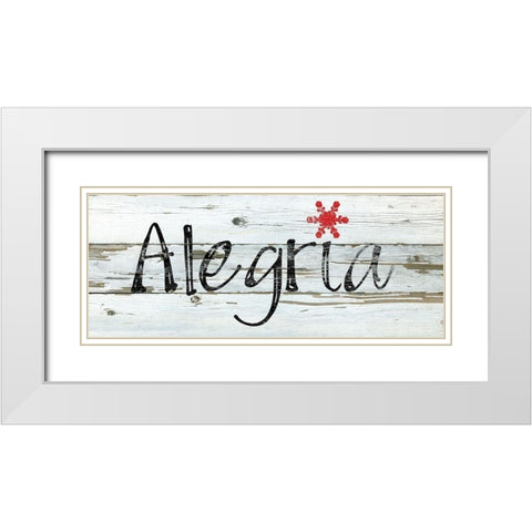 Alegria White Modern Wood Framed Art Print with Double Matting by Robinson, Carol