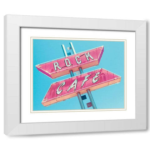 Rock Cafe White Modern Wood Framed Art Print with Double Matting by Delimont, Danita