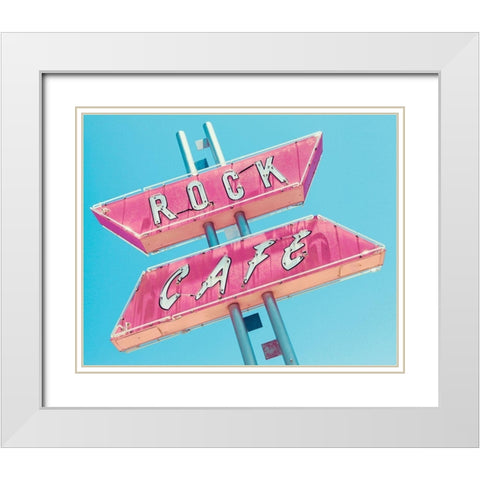 Rock Cafe White Modern Wood Framed Art Print with Double Matting by Delimont, Danita