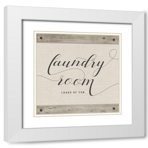Laundry Room White Modern Wood Framed Art Print with Double Matting by Murray, Amanda
