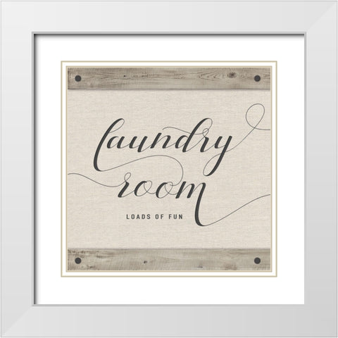 Laundry Room White Modern Wood Framed Art Print with Double Matting by Murray, Amanda