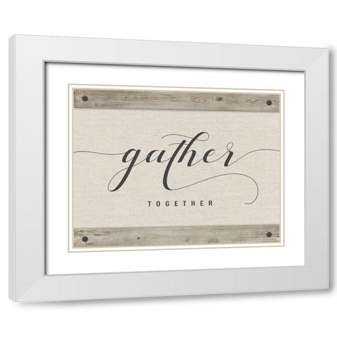 Gather Together White Modern Wood Framed Art Print with Double Matting by Murray, Amanda