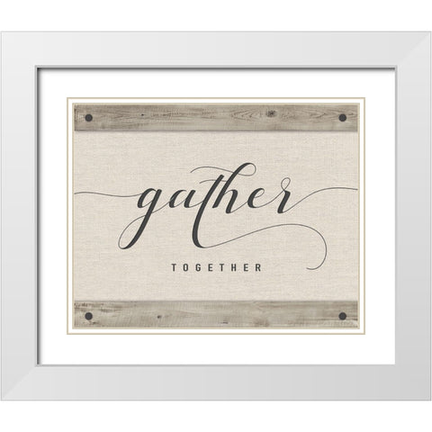 Gather Together White Modern Wood Framed Art Print with Double Matting by Murray, Amanda