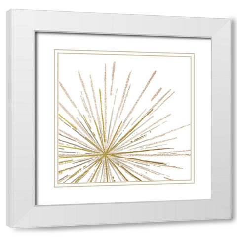 Glam Burst White Modern Wood Framed Art Print with Double Matting by Murray, Amanda