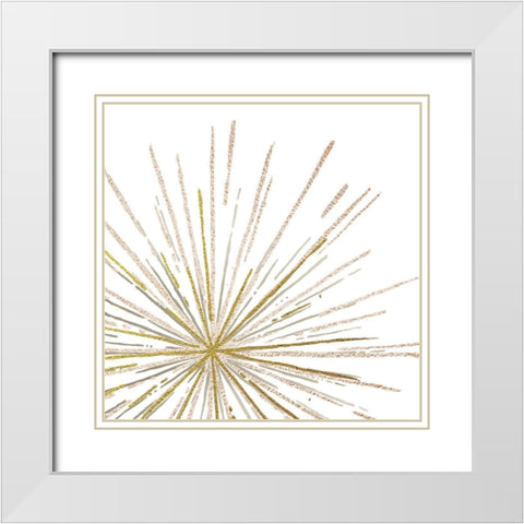 Glam Burst White Modern Wood Framed Art Print with Double Matting by Murray, Amanda