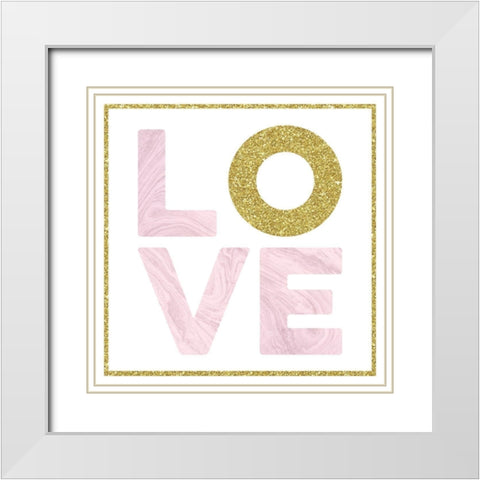 Glam Love White Modern Wood Framed Art Print with Double Matting by Murray, Amanda
