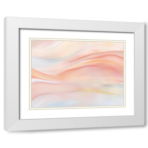 Soft Harmony White Modern Wood Framed Art Print with Double Matting by Nan