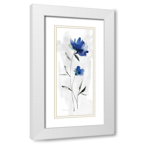 Beautiful Blue I White Modern Wood Framed Art Print with Double Matting by Robinson, Carol