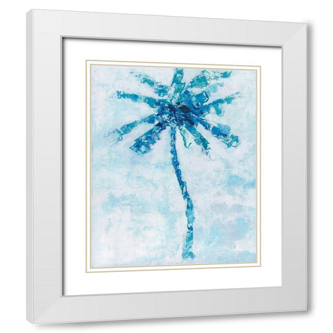 Cool Palm I White Modern Wood Framed Art Print with Double Matting by Swatland, Sally