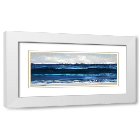 Summer Surf White Modern Wood Framed Art Print with Double Matting by Swatland, Sally