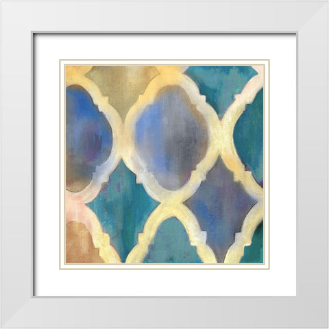 Cool Tile White Modern Wood Framed Art Print with Double Matting by Robinson, Carol