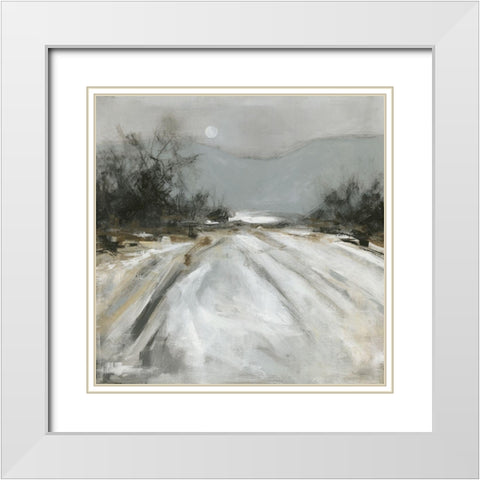 Moonlit Field White Modern Wood Framed Art Print with Double Matting by Robinson, Carol