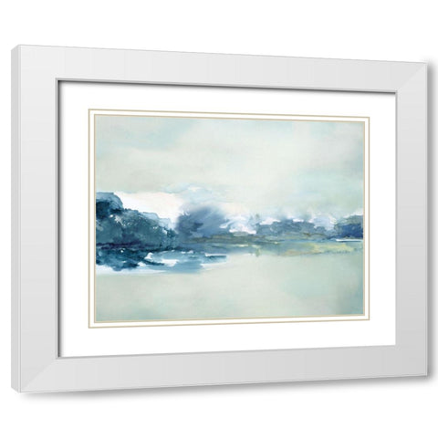 Clearing Mist White Modern Wood Framed Art Print with Double Matting by Nan