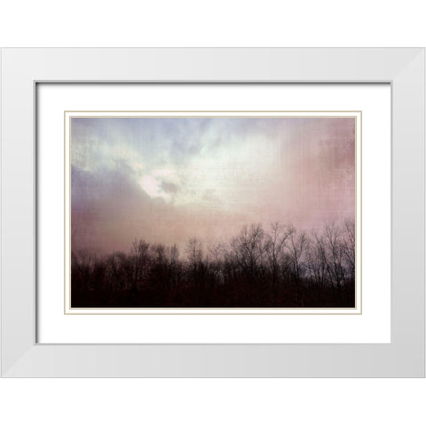 Soft Sky White Modern Wood Framed Art Print with Double Matting by Nan