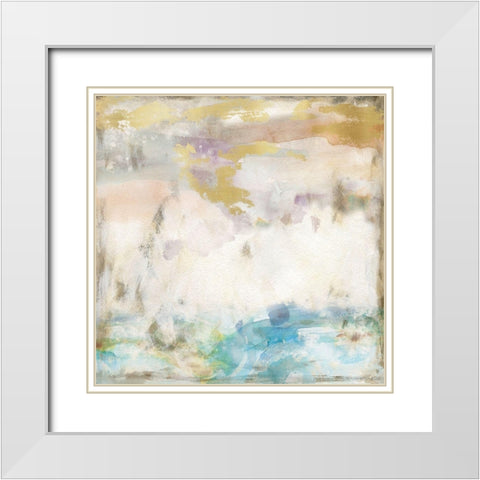 Ocean Calm White Modern Wood Framed Art Print with Double Matting by Robinson, Carol