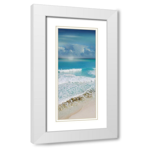 Simply Caribbean I White Modern Wood Framed Art Print with Double Matting by Nan