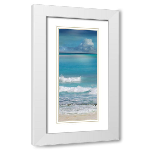 Simply Caribbean II White Modern Wood Framed Art Print with Double Matting by Nan